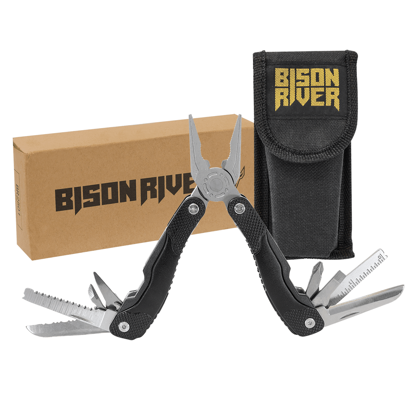 4" Black 13 Function Multi Tool with Nylon Sheath