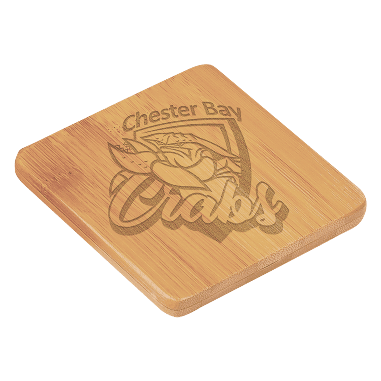 Bamboo Square 6-Coaster Set with Holder