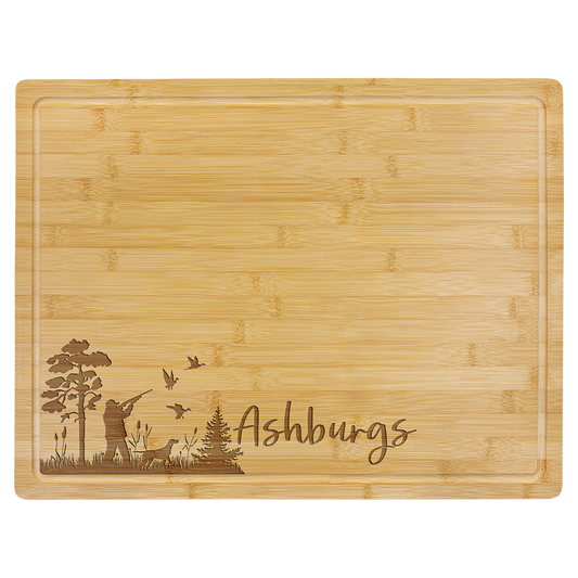 19 3/4" x 15" Bamboo Cutting Board with Drip Ring