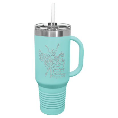 Polar Camel 40 oz. Travel Mug with a Handle, Straw Included