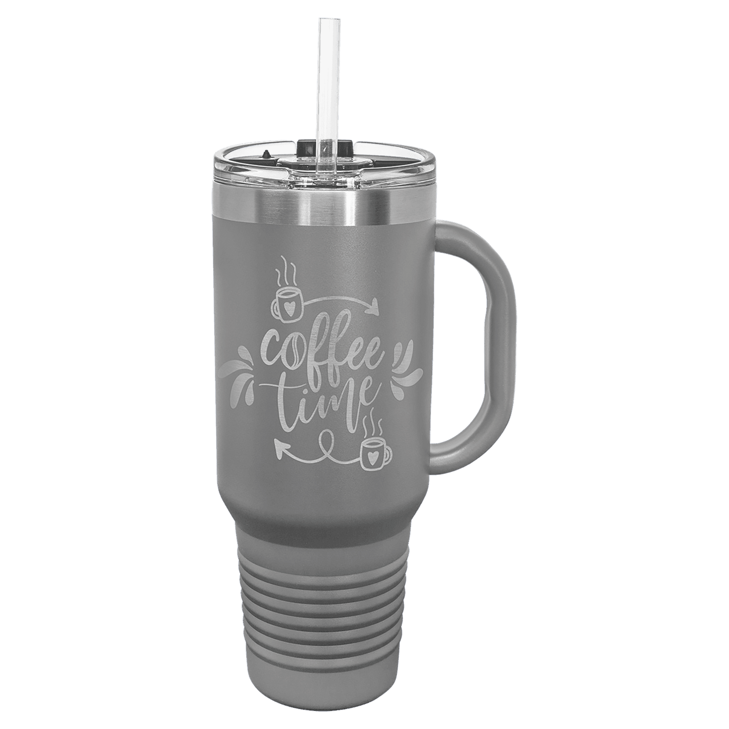 Polar Camel 40 oz. Travel Mug with a Handle, Straw Included