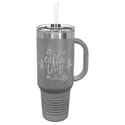 Polar Camel 40 oz. Travel Mug with a Handle, Straw Included