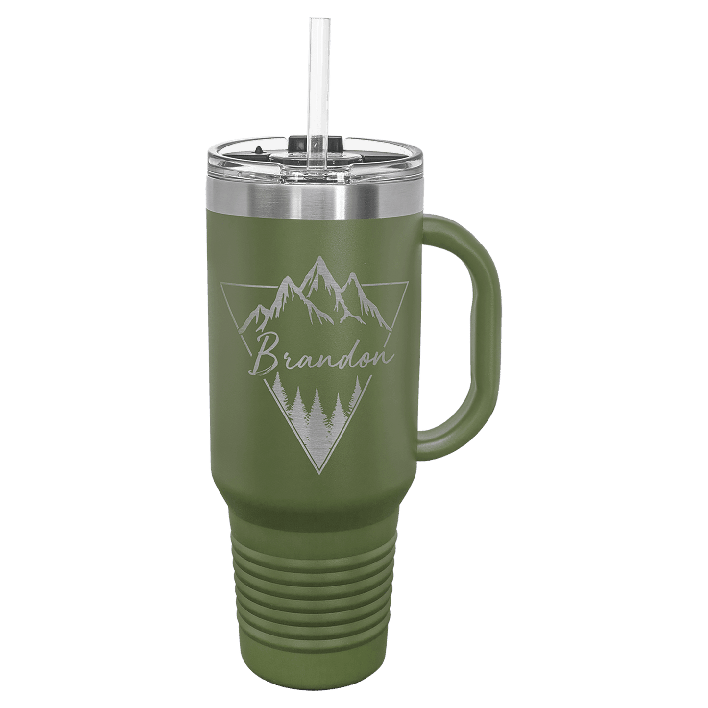 Polar Camel 40 oz. Travel Mug with a Handle, Straw Included