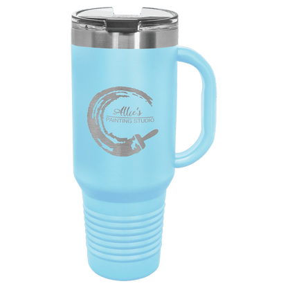 Polar Camel 40 oz. Travel Mug with a Handle, Straw Included