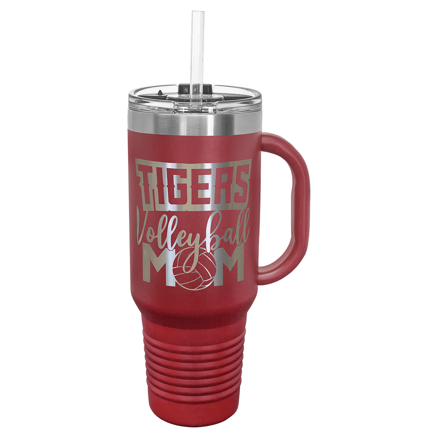 Polar Camel 40 oz. Travel Mug with a Handle, Straw Included