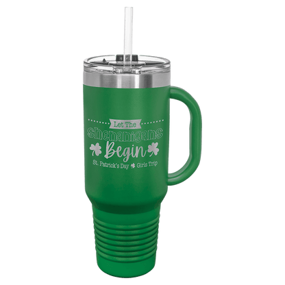 Polar Camel 40 oz. Travel Mug with a Handle, Straw Included