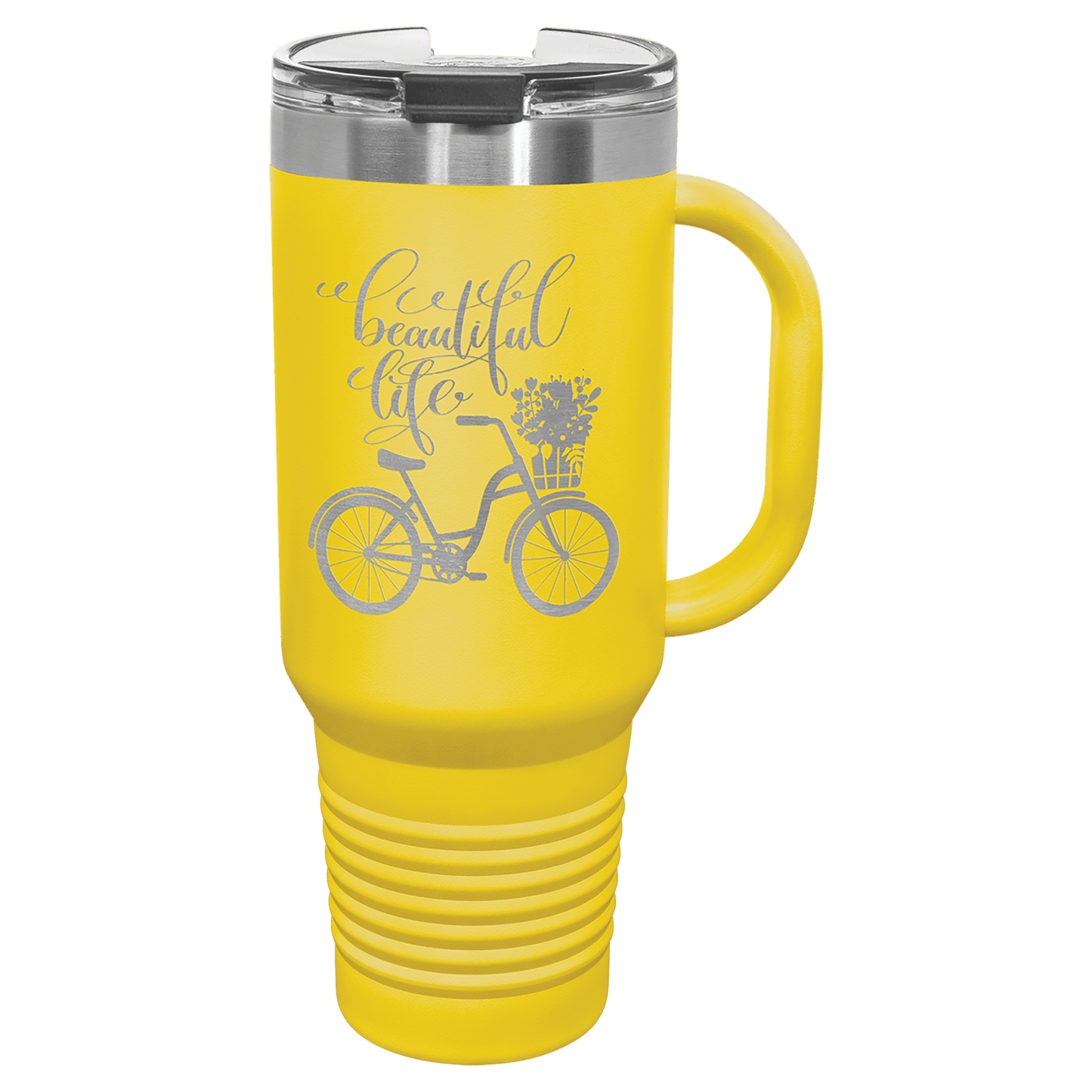 Polar Camel 40 oz. Travel Mug with a Handle, Straw Included