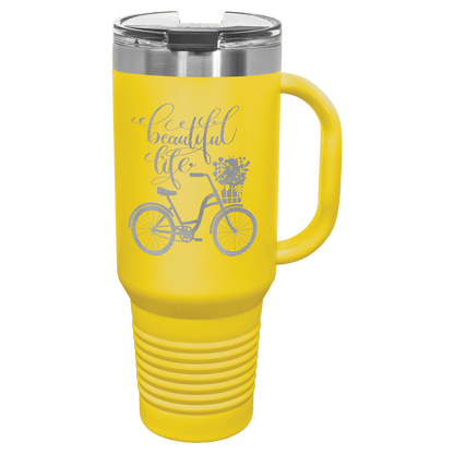 Polar Camel 40 oz. Travel Mug with a Handle, Straw Included