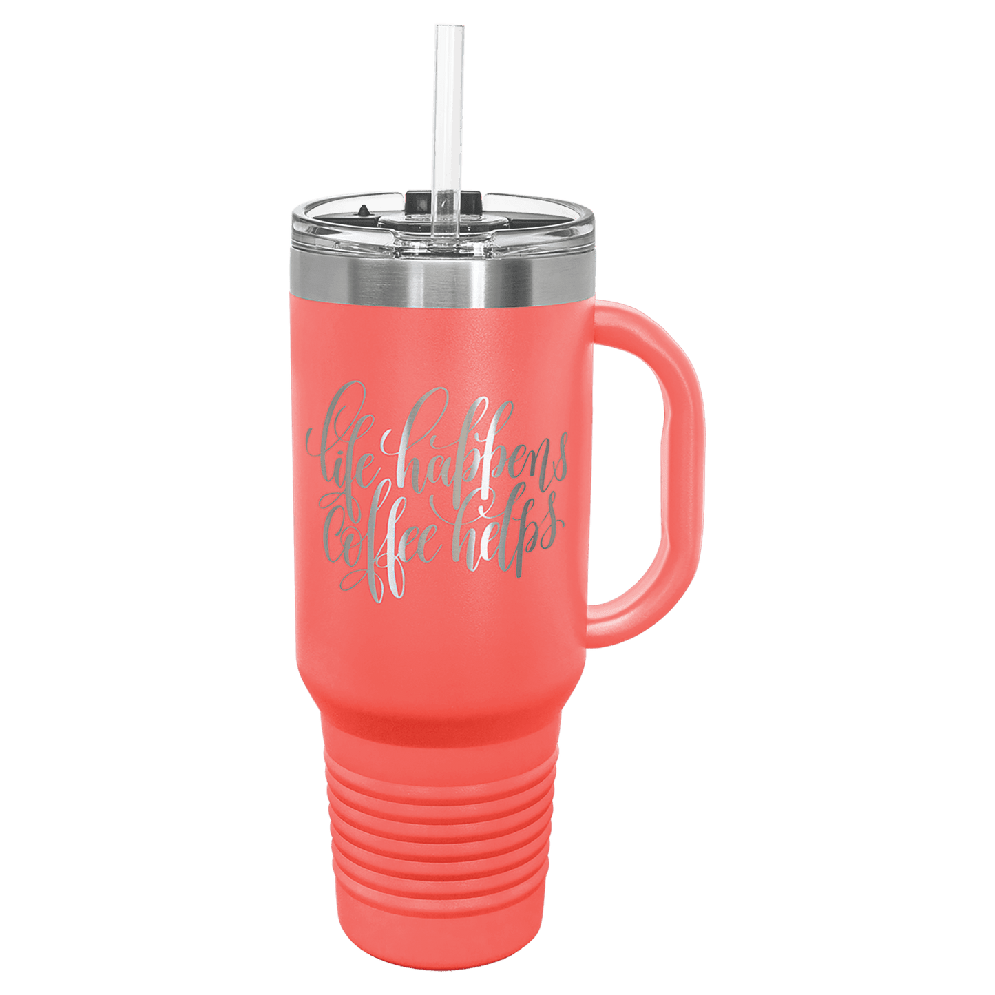 Polar Camel 40 oz. Travel Mug with a Handle, Straw Included