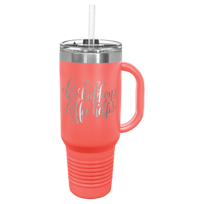 Polar Camel 40 oz. Travel Mug with a Handle, Straw Included