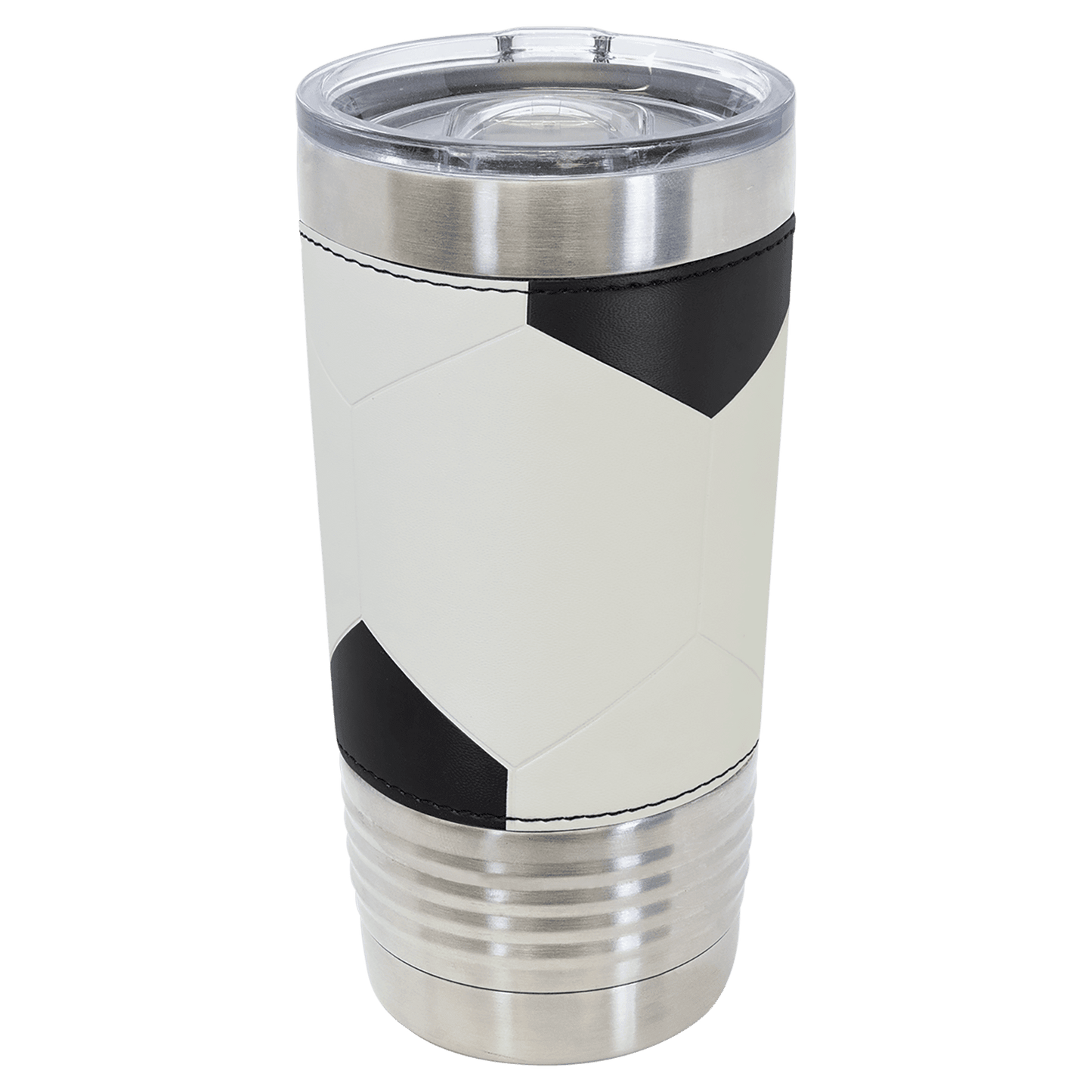 Polar Camel 20 oz. Soccer Leather Tumbler with Slider Lid