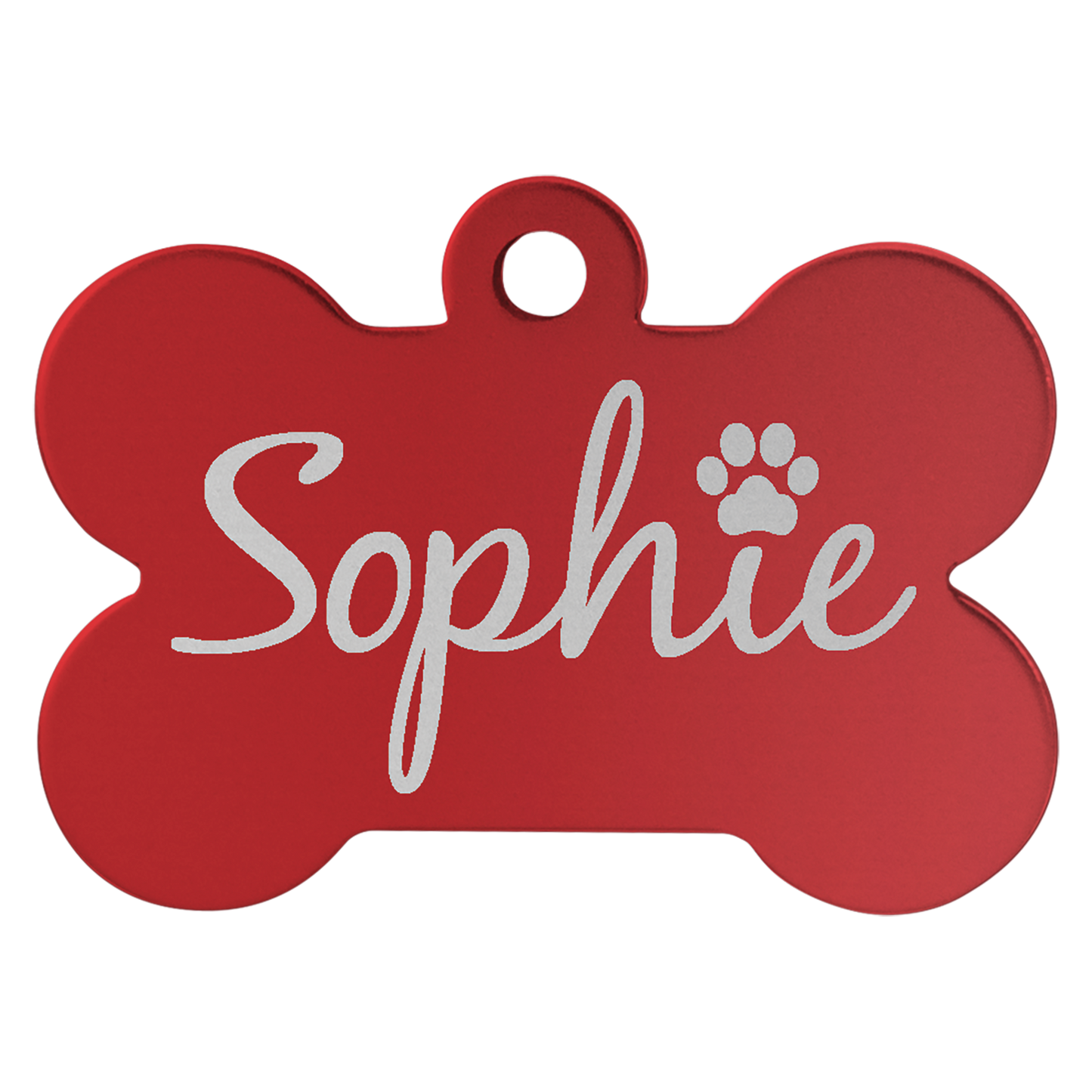 1 1/4" x 3/4" Laserable Anodized Aluminum Bone Pet Tag