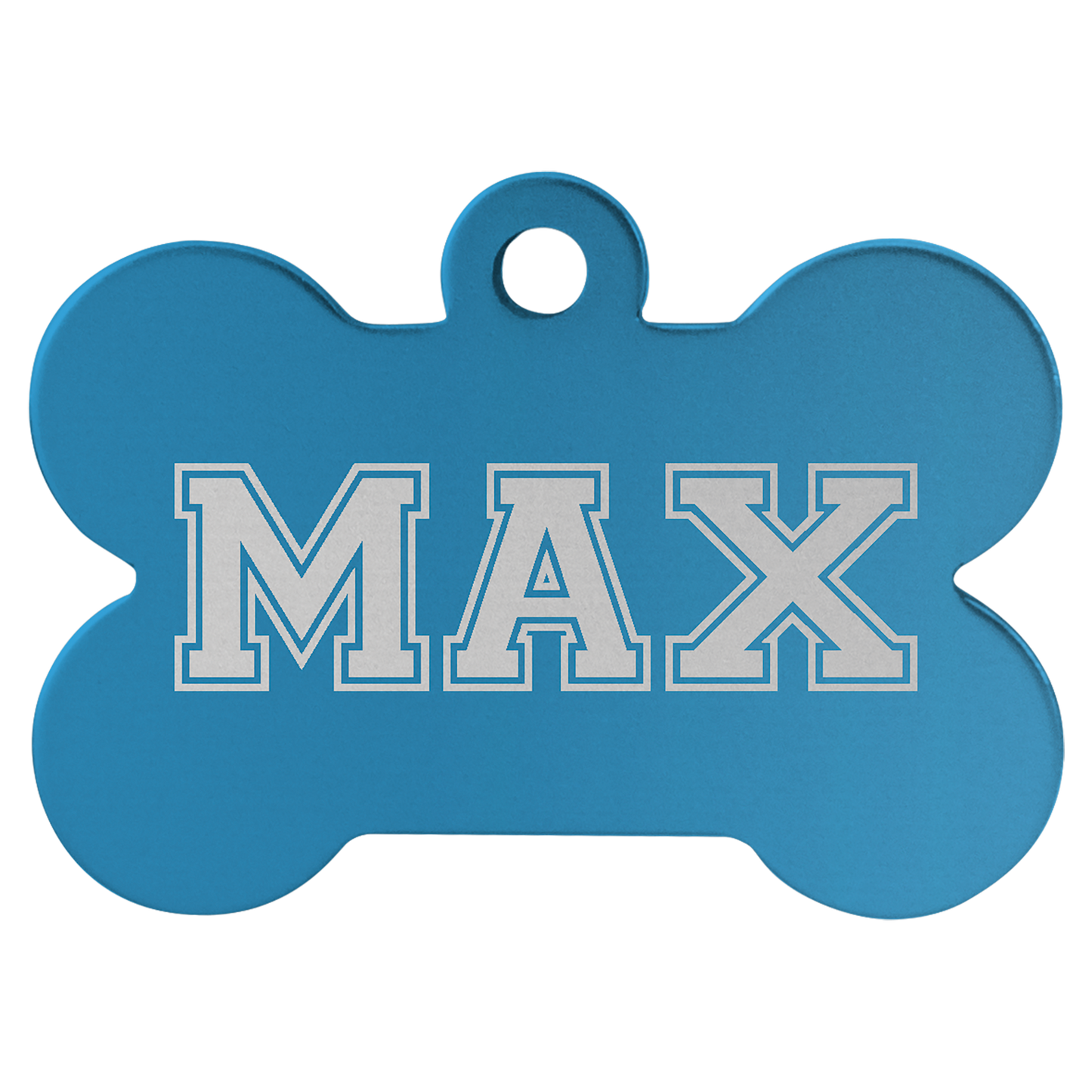 1 1/2" x 1" Laserable Anodized Aluminum Bone Pet Tag