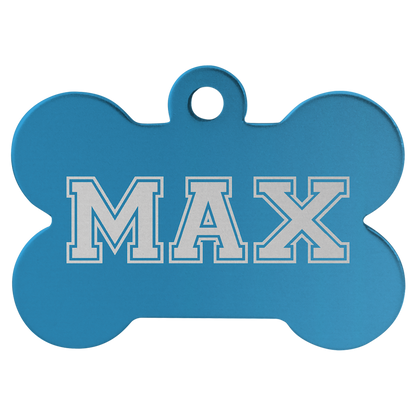 1 1/2" x 1" Laserable Anodized Aluminum Bone Pet Tag